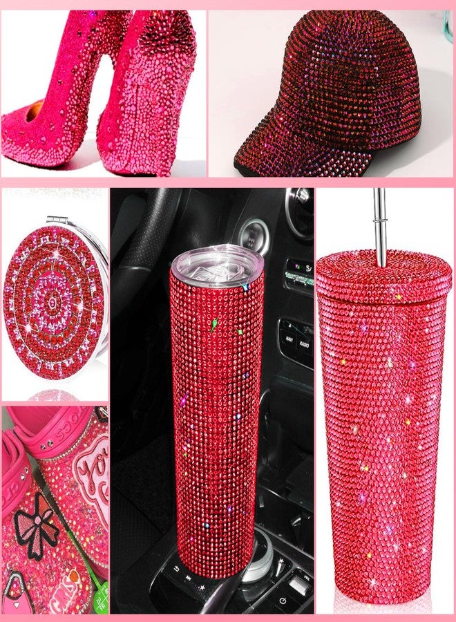 CESUSME 22000 Pcs Red Flatback Pearls and Rhinestones for Crafting, Resin Rhinestones Gems Pearls for Bedazzling, Mixed Size 3-6mm Half Pearl Gems for Nails Face Eyes Makeup Bottles Shoes DIY Crafts - Image 4